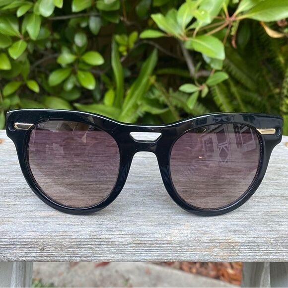 Women\'s Derek Lam Black Kim Sunglasses Oval Semi Cat Eye Summer Sun Beach main image 6